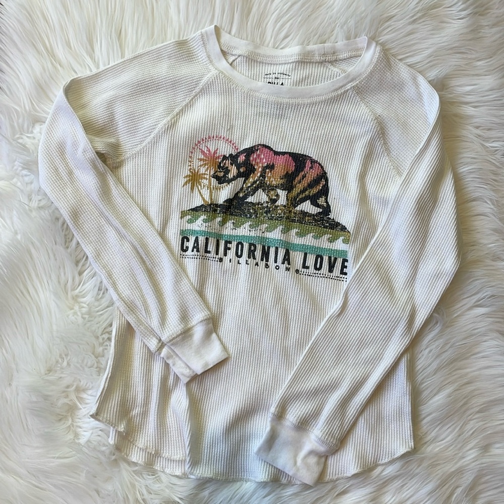 Girls white billabong long sleeve “California Love”